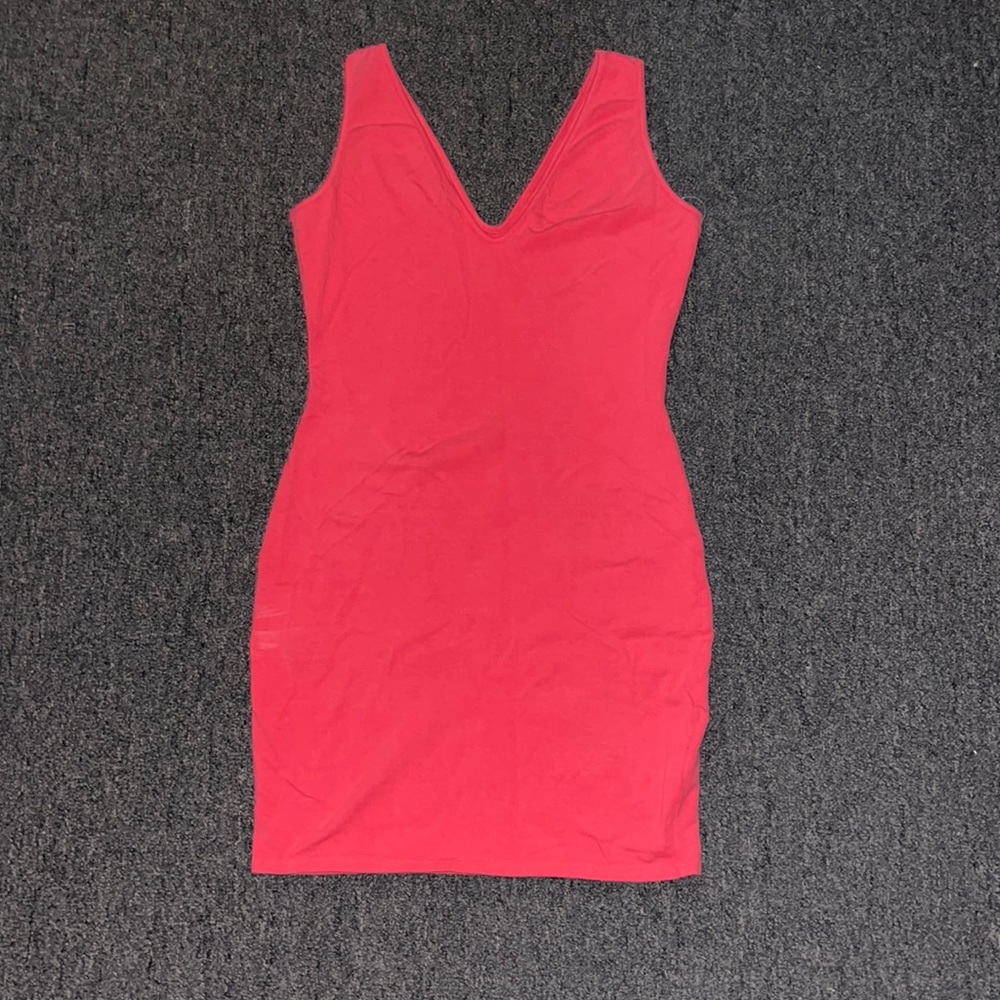 Coral bodycon dress